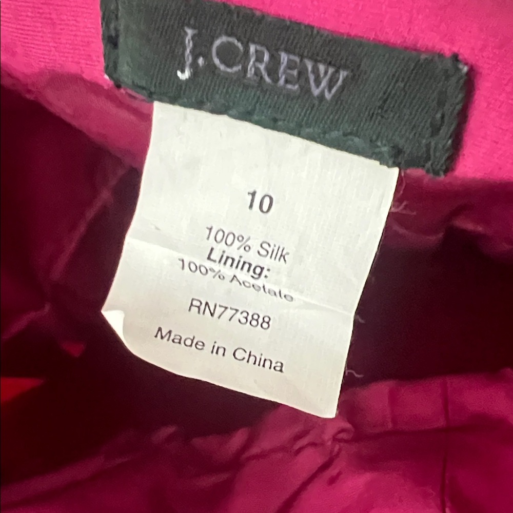 J. Crew Vibrant Pink A-Line strapless dress - Picture 2 of 5